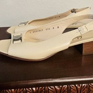 Sophisticated Cream Slingback Heels